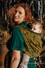Load image into Gallery viewer, Lenny Lamb Woven Baby Wrap/Vävd sjal - DECO - GOLDEN MOSS - 75% bomull, 21% merinoull, 4% kashmir
