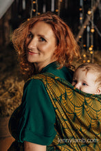 Load image into Gallery viewer, Lenny Lamb Woven Baby Wrap/Vävd sjal - DECO - GOLDEN MOSS - 75% bomull, 21% merinoull, 4% kashmir
