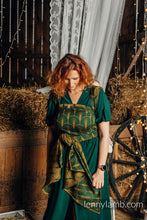 Load image into Gallery viewer, Lenny Lamb Woven Baby Wrap/Vävd sjal - DECO - GOLDEN MOSS - 75% bomull, 21% merinoull, 4% kashmir
