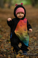 Load image into Gallery viewer, Bear Rompers - BLACK &amp; RAINBOW LOTUS
