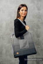 Load image into Gallery viewer, Axelväska av sjaltyg - LITTLE HERRINGBONE OMBRE GREY
