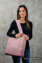 Load image into Gallery viewer, Axelväska av sjaltyg - LITTLE HERRINGBONE OMBRE PINK
