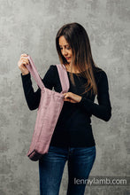 Load image into Gallery viewer, Axelväska av sjaltyg - LITTLE HERRINGBONE OMBRE PINK
