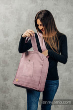 Load image into Gallery viewer, Axelväska av sjaltyg - LITTLE HERRINGBONE OMBRE PINK
