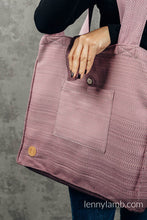 Load image into Gallery viewer, Axelväska av sjaltyg - LITTLE HERRINGBONE OMBRE PINK
