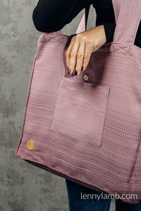 Axelväska av sjaltyg - LITTLE HERRINGBONE OMBRE PINK