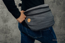 Load image into Gallery viewer, Waist Bag Large - LITTLE HERRINGBONE OMBRE GRAY

