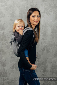 Lenny Buckle Onbuhimo Carrier - LITTLE HERRINGBONE OMBRE GREY - 100% bomull