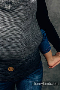 LennyGo Ergonmic Carrier - LITTLE HERRINGBONE OMBRE GREY - 100% bomull