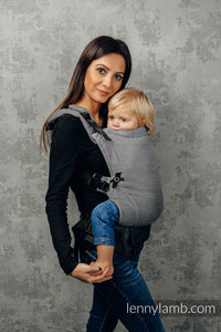 LennyUpGrade Carrier - LITTLE HERRINGBONE OMBRE GREY - 100% bomull