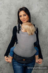 LennyUpGrade Carrier - LITTLE HERRINGBONE OMBRE GRAY - 100% cotton