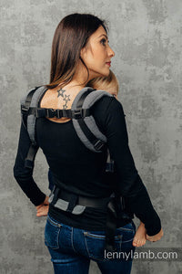 LennyUpGrade Carrier - LITTLE HERRINGBONE OMBRE GREY - 100% bomull
