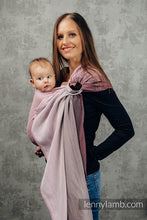 Load image into Gallery viewer, Ring sling - LITTLE HERRINGBONE OMBRE PINK - 100% cotton
