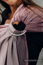 Ladda upp bild till gallerivisning, Ringsjal - LITTLE HERRINGBONE OMBRE PINK - 100% bomull
