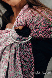 Ring sling - LITTLE HERRINGBONE OMBRE PINK - 100% cotton
