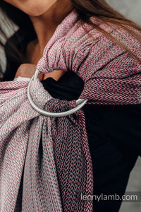 Ringsjal - LITTLE HERRINGBONE OMBRE PINK - 100% bomull