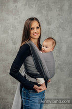 Load image into Gallery viewer, Lenny Lamb Woven Baby Wrap - LITTLE HERRINGBONE OMBRE GRAY - 100% cotton
