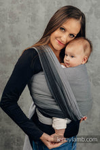 Load image into Gallery viewer, Lenny Lamb Woven Baby Wrap - LITTLE HERRINGBONE OMBRE GRAY - 100% cotton
