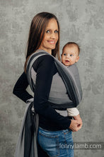 Load image into Gallery viewer, Lenny Lamb Woven Baby Wrap - LITTLE HERRINGBONE OMBRE GRAY - 100% cotton
