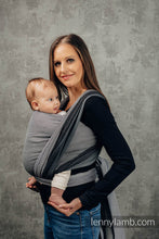 Load image into Gallery viewer, Lenny Lamb Woven Baby Wrap - LITTLE HERRINGBONE OMBRE GRAY - 100% cotton
