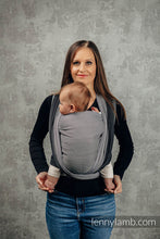 Load image into Gallery viewer, Lenny Lamb Woven Baby Wrap - LITTLE HERRINGBONE OMBRE GRAY - 100% cotton
