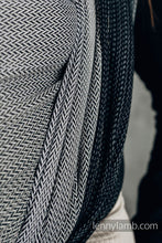 Load image into Gallery viewer, Lenny Lamb Woven Baby Wrap - LITTLE HERRINGBONE OMBRE GRAY - 100% cotton
