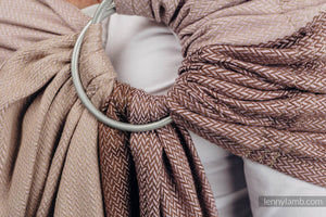 Ringsjal - LITTLE HERRINGBONE BABY PINK- 100% bomull
