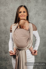 Load image into Gallery viewer, Lenny Lamb Woven Baby Wrap - LITTLE HERRINGBONE BABY CAFFE LATTE - 100% cotton
