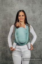 Laden Sie das Bild in den Galerie-Viewer, Lenny Lamb Woven Baby Wrap/Vävd sjal - LITTLE HERRINGBONE BABY MINT - 100% bomull
