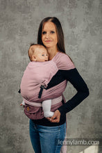 Load image into Gallery viewer, LennyHybrid Half Buckle Carrier - LITTLE HERRINGBONE OMBRE PINK - 100% Cotton - Standard
