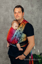 Load image into Gallery viewer, Lenny Lamb Woven Baby Wrap/Vävd sjal - SYMPHONY RAINBOW DARK - 100% bomull
