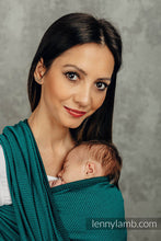 Ladda upp bild till gallerivisning, Lenny Lamb Woven Baby Wrap/Vävd sjal - EMERALD - 100% bomull
