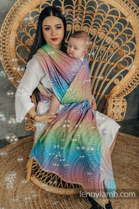 Lenny Lamb Woven Baby Wrap/Vävd sjal - PEACOCK'S TAIL - BUBBLE - 100% bomull