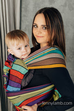 Laden Sie das Bild in den Galerie-Viewer, LennyHybrid Half Buckle Carrier - CAROUSEL OF COLORS - 100% bomull - Standard
