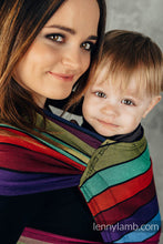 Laden Sie das Bild in den Galerie-Viewer, LennyHybrid Half Buckle Carrier - CAROUSEL OF COLORS - 100% bomull - Standard

