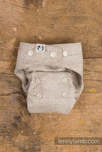 Ladda upp bild till gallerivisning, Tygblöjsset startpaket, Herringbone Natural &amp; Brown &amp; Black Stripes - Storlek MOS (Mini One Size)
