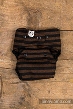 Load image into Gallery viewer, Wool Cover - Brown &amp; Black Stripes
