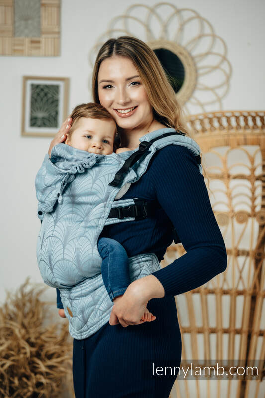 LennyGo Ergonmic Carrier - DECO - PALTINUM BLUE - 100% bomull