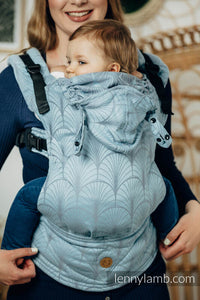 LennyGo Ergonmic Carrier - DECO - PALTINUM BLUE - 100% bomull