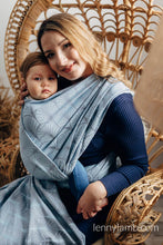 Ladda upp bild till gallerivisning, Lenny Lamb Woven Baby Wrap/Vävd sjal - DECO - PALTINUM BLUE - 100% bomull
