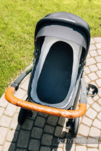 Ladda upp bild till gallerivisning, Barnvagnsunderlag för liggvagn - LITTLE HERRINGBONE EBONY BLACK
