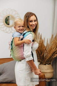 Lenny Buckle Onbuhimo Carrier - PEACOCK’S TAIL - BUBBLE - 100% bomull - Preschool