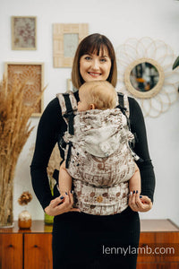 LennyUpGrade Carrier - SYMPHONY CREAM & BROWN - 100% bomull