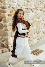 Ladda upp bild till gallerivisning, LennyHybrid Half Buckle Carrier - BIG LOVE - AUBURN - 61% bomull, 39% tussah silke - Standard
