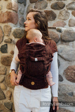 Ladda upp bild till gallerivisning, LennyHybrid Half Buckle Carrier - BIG LOVE - AUBURN - 61% bomull, 39% tussah silke - Standard
