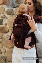 Ladda upp bild till gallerivisning, LennyHybrid Half Buckle Carrier - BIG LOVE - AUBURN - 61% bomull, 39% tussah silke - Standard
