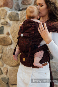 LennyHybrid Half Buckle Carrier - BIG LOVE - AUBURN - 61% bomull, 39% tussah silke - Standard