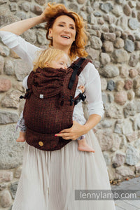 LennyUpGrade Carrier - BIG LOVE - AUBURN - 61% bomull, 39% tussah silke
