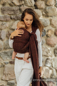 Lenny Lamb Woven Baby Wrap/Vävd sjal - BIG LOVE - AUBURN - 61% bomull, 39% Tussah silke