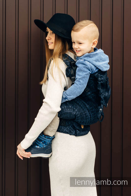 LennyPreschool Carrier - PEACOCK'S TAIL - SUBLIME - 62% bomull, 26% linne, 12% tussah silke